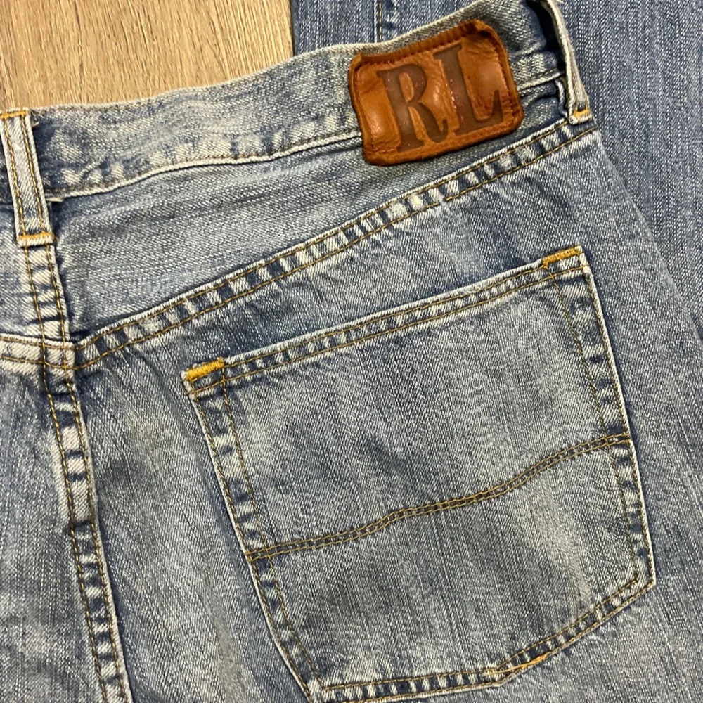 Vintage Polo Jeans Co Ralph Lauren Straight‎ Classic Jeans Mens 34x30 Light Wash